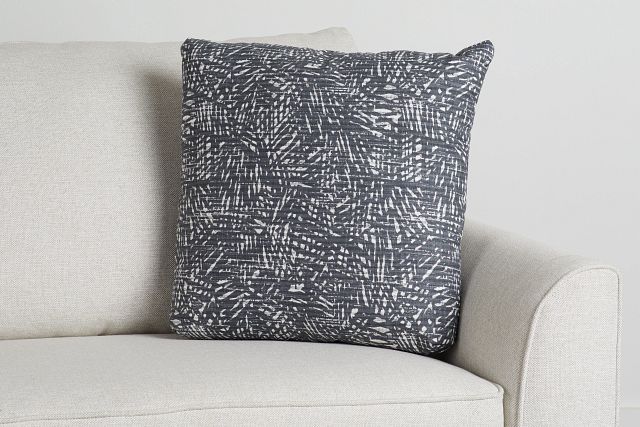 Diego Gray Fabric 18" Accent Pillow