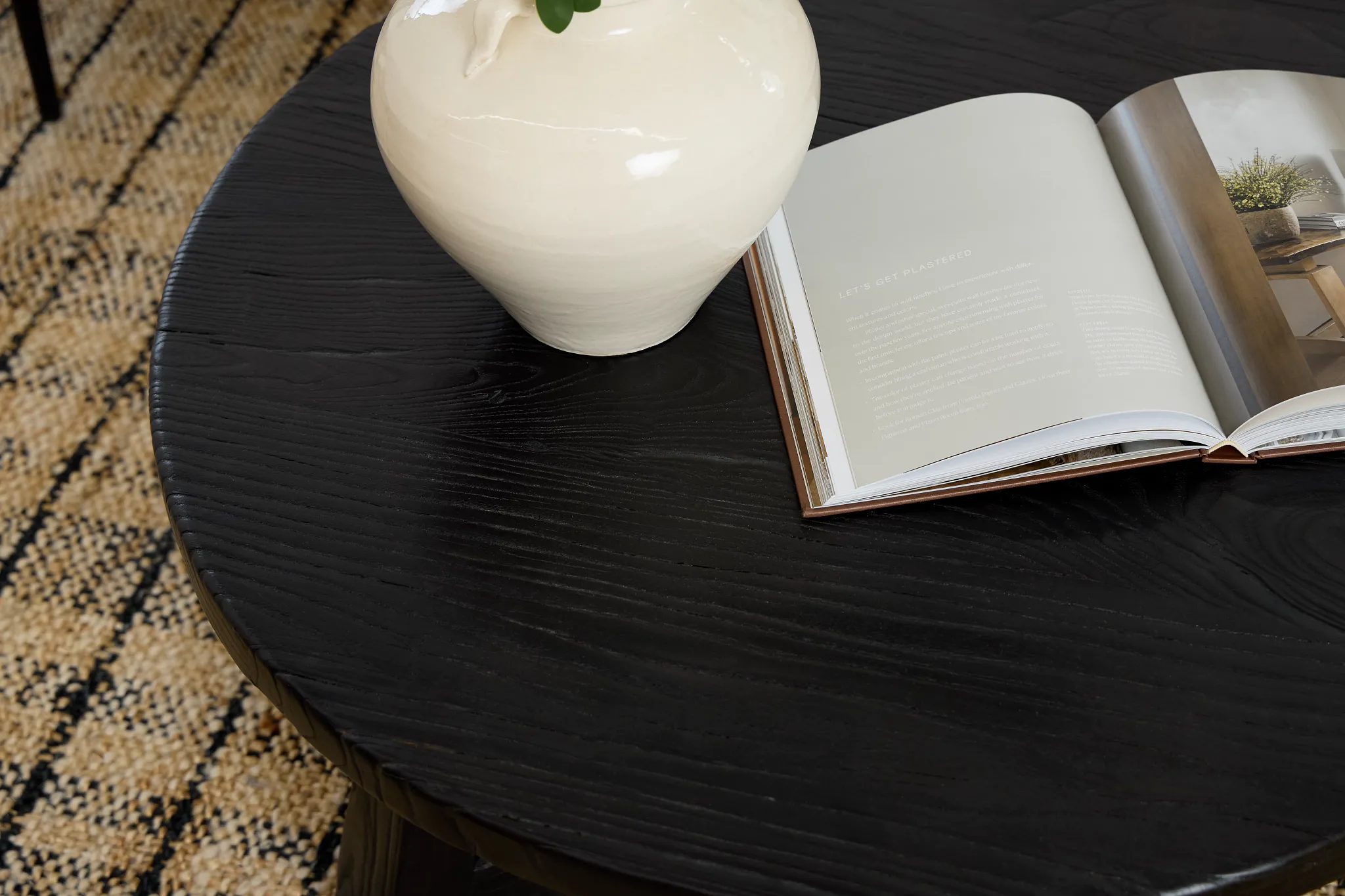 Ronan Black Round Coffee Table