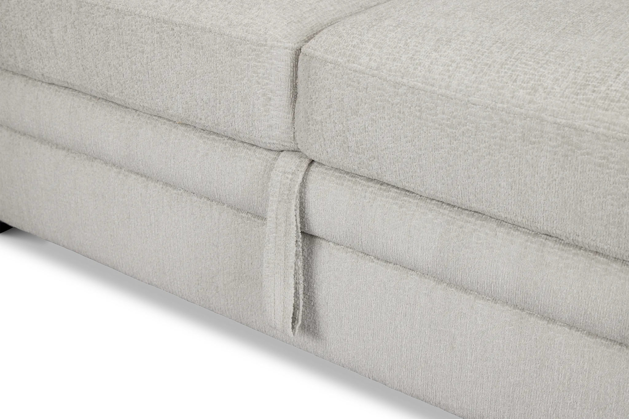 Everly Gray Fabric Medium Right Chaise Storage Sectional