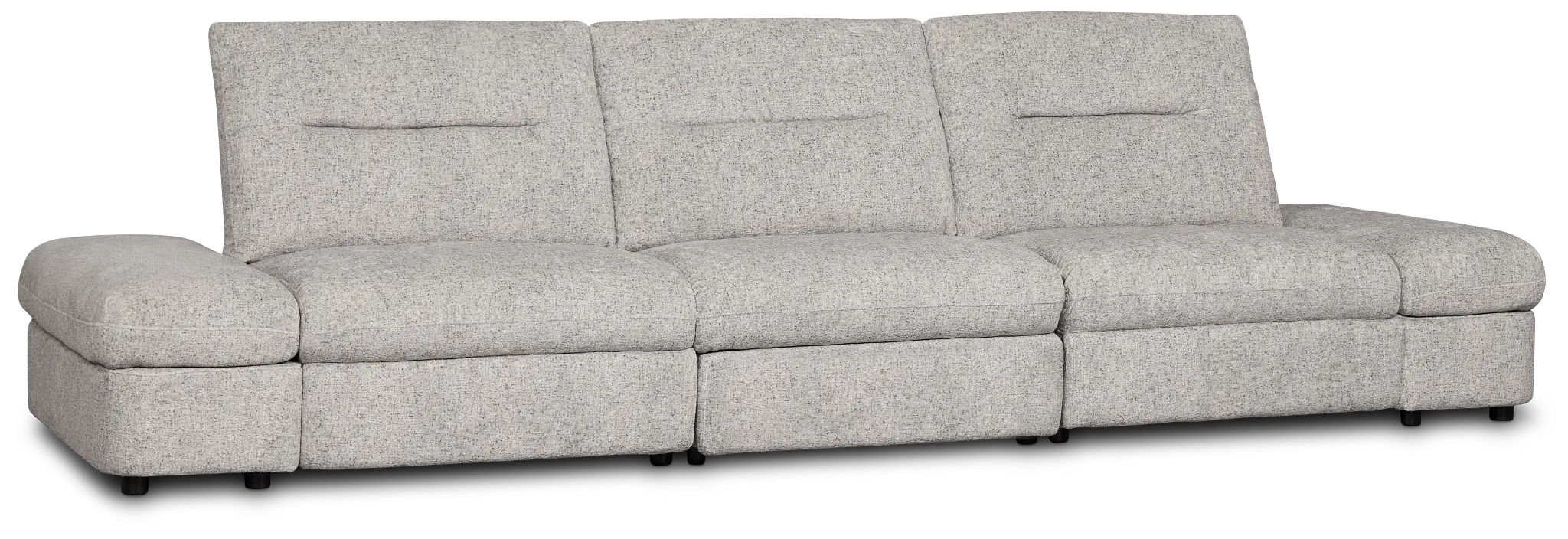 Mila Gray Fabric 3-piece Modular Power Sofa Mila Gray Fabric 3-piece Modular Power Sofa