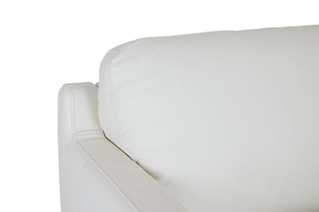 Amari White Leather Medium Two-arm Sectional