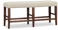 Joplin Dark Tone High Upholstered Dining Bench