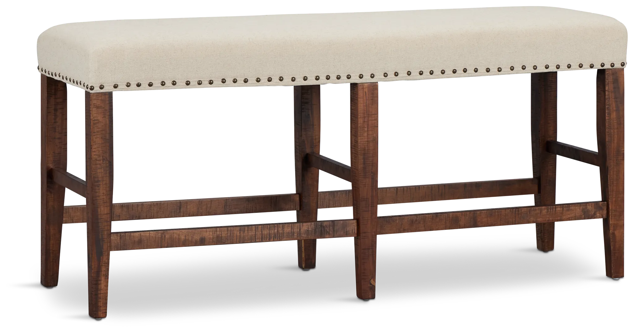 Joplin Dark Tone High Upholstered Dining Bench