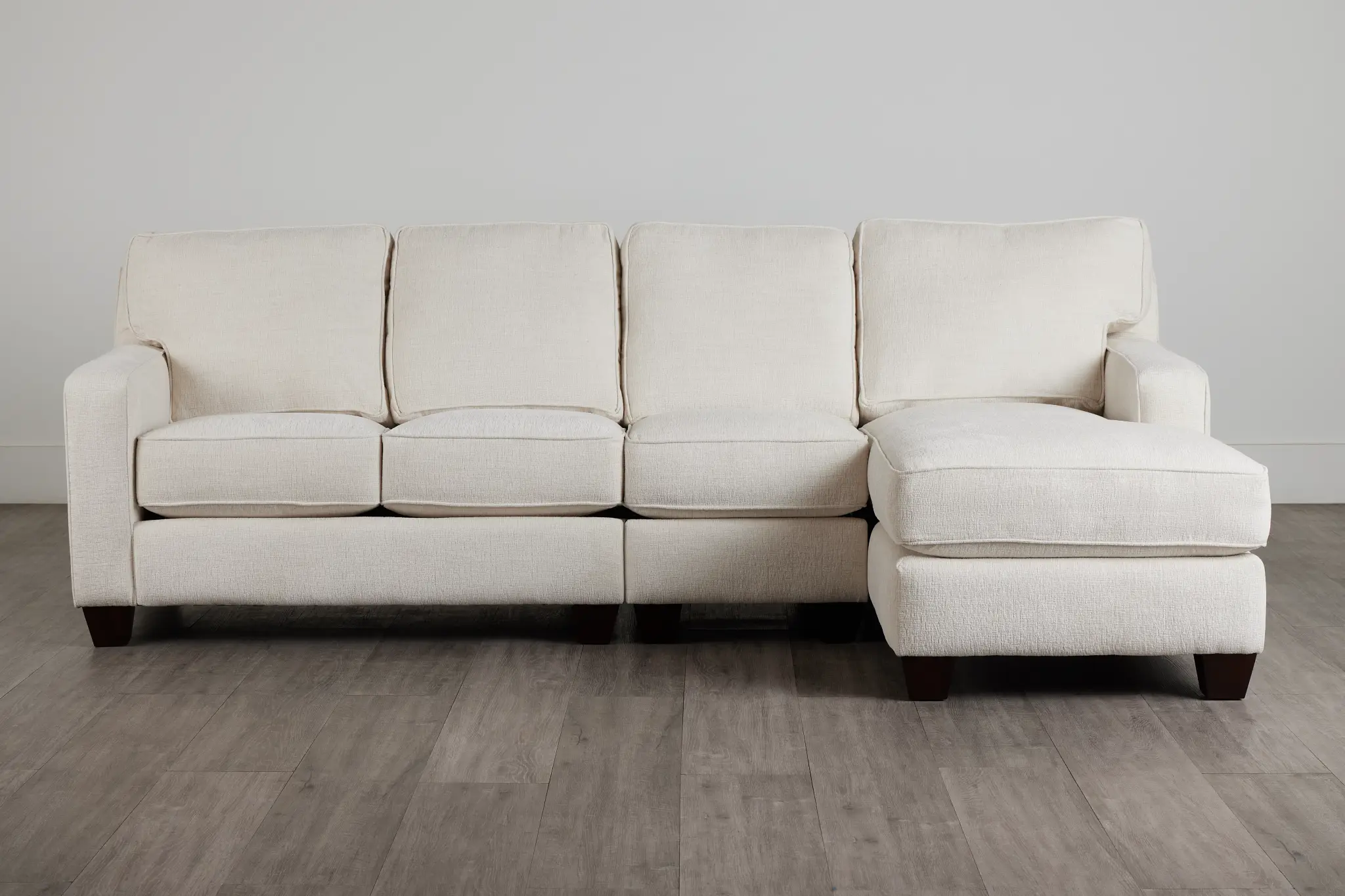 Andie White Fabric Small Right Chaise Sectional Andie White Fabric Small Right Chaise Sectional
