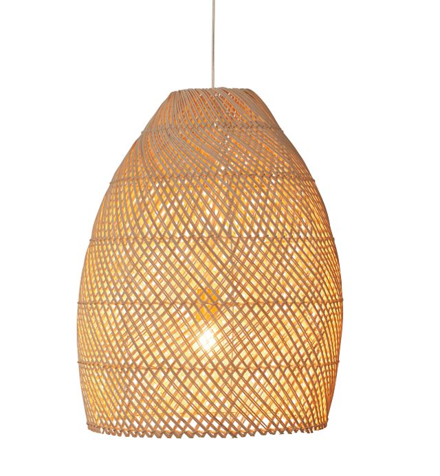 large wicker pendant light