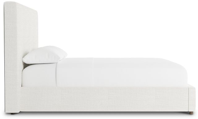 Grayton Maguire Ivory 54" Upholstered Platform Bed
