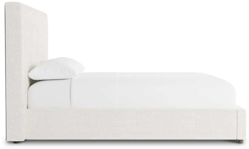 Grayton Maguire Ivory 54" Upholstered Platform Bed