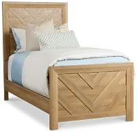 Delray Light Tone Panel Bed
