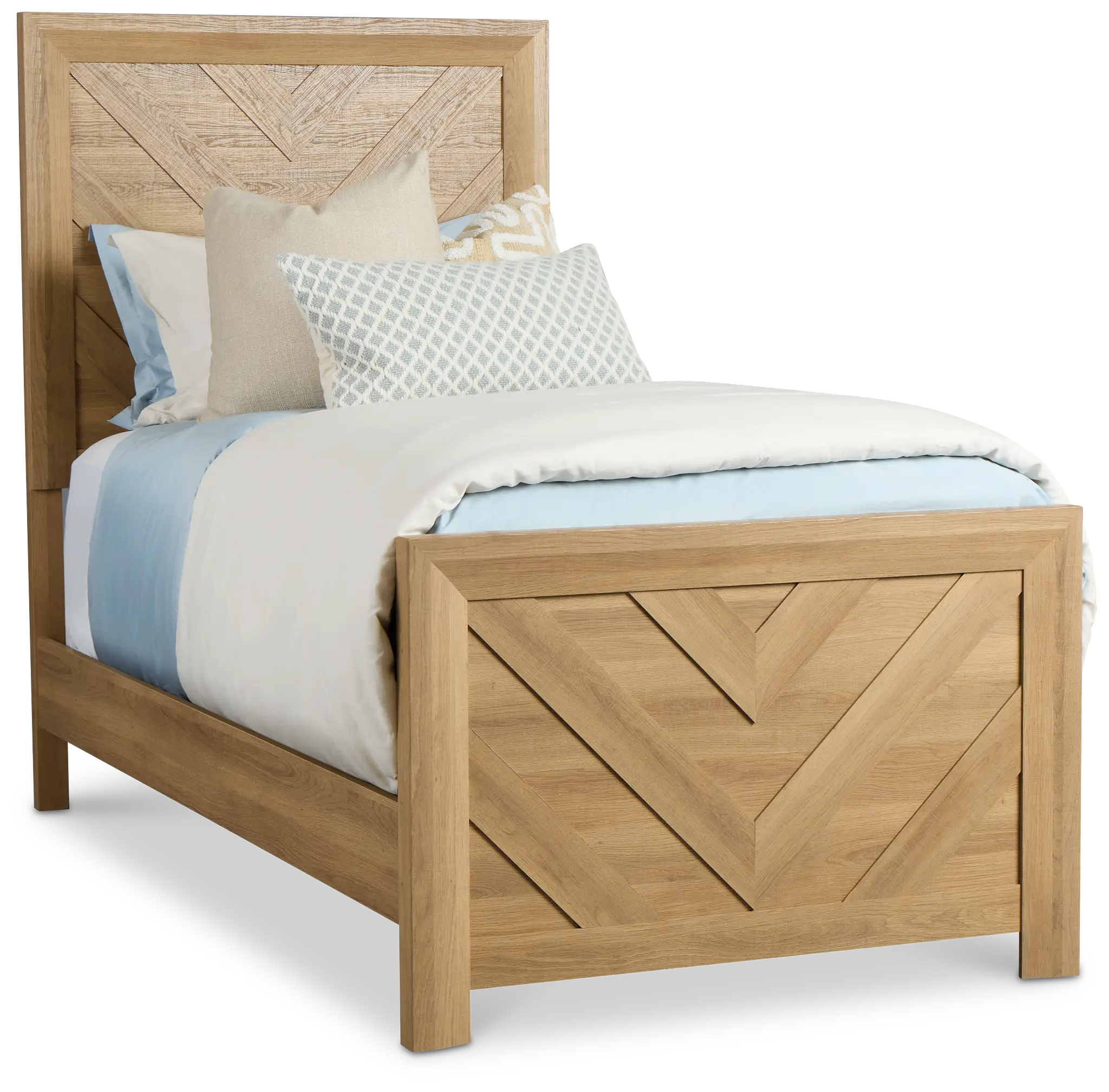 Delray Light Tone Panel Bed Delray Light Tone Panel Bed