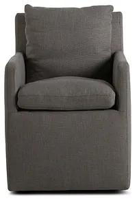 Auden Dark Gray Castored Upholstered Arm Chair