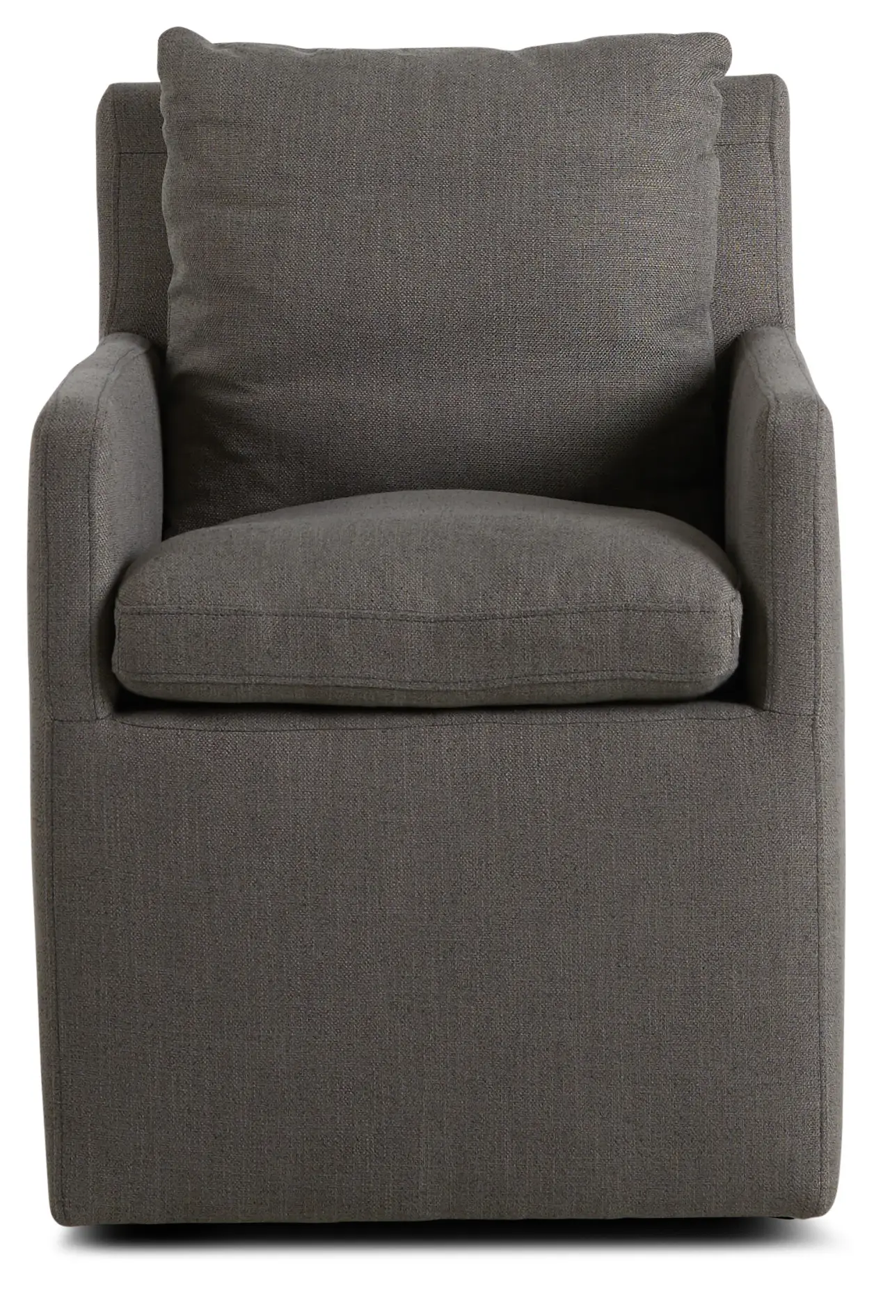 Auden Dark Gray Castored Upholstered Arm Chair Auden Dark Gray Castored Upholstered Arm Chair
