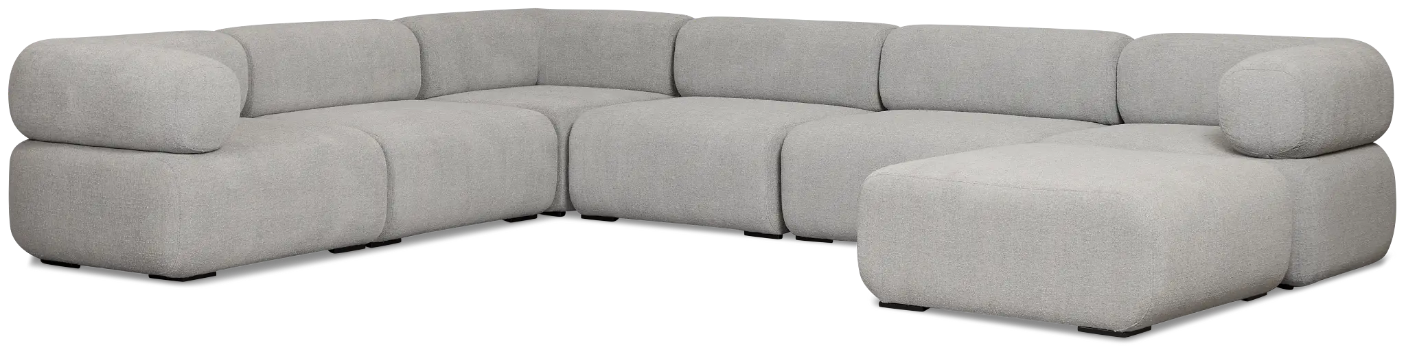 Celeste Light Gray Fabric 7-piece Chaise Sectional Celeste Light Gray Fabric 7-piece Chaise Sectional