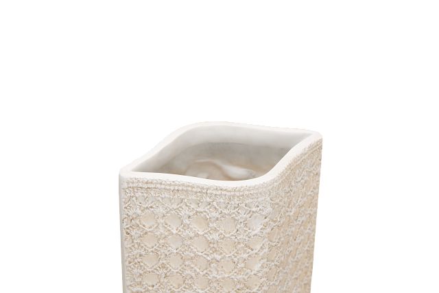 Nolie White Short Vase