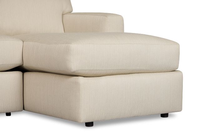 Rhodes Beige Fabric Right Chaise Sectional