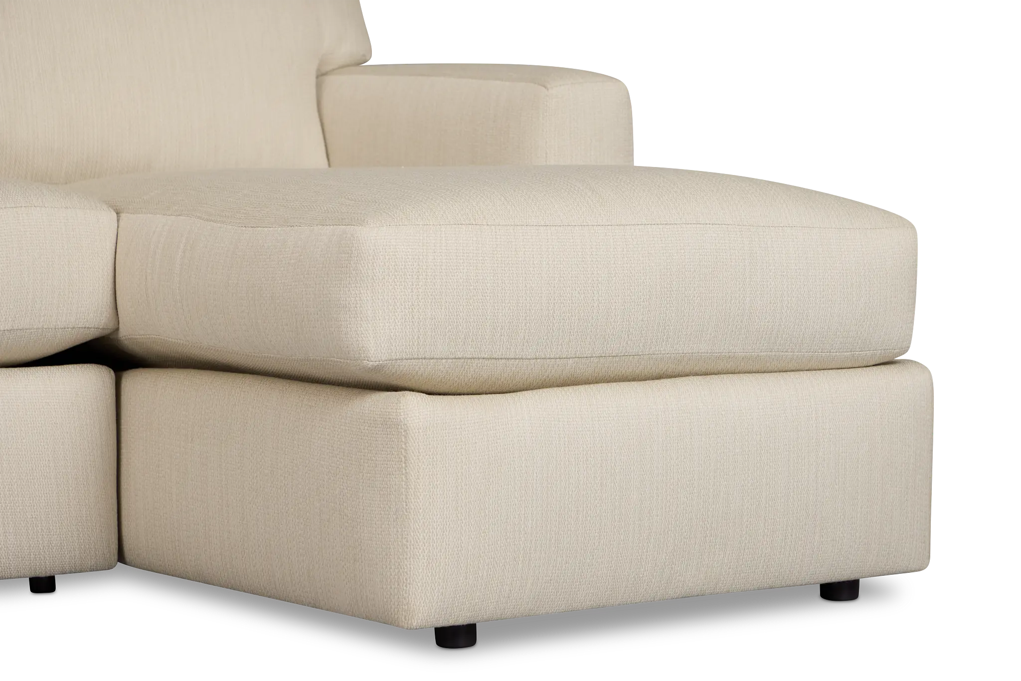 Rhodes Beige Fabric Right Chaise Sectional Rhodes Beige Fabric Right Chaise Sectional