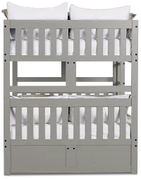 Charleston Gray Storage Bunk Bed