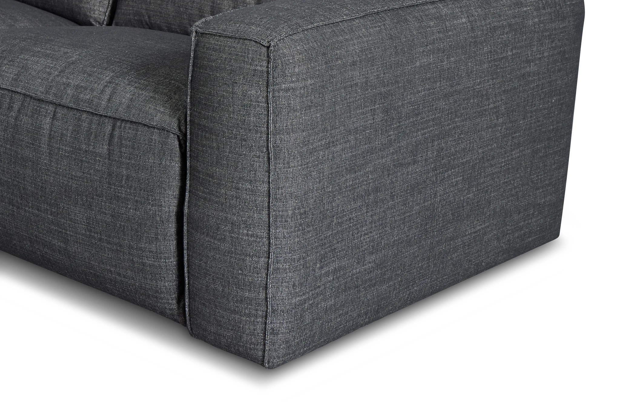 Ryland Dark Gray Fabric Small Two-arm Power Reclining Sectional