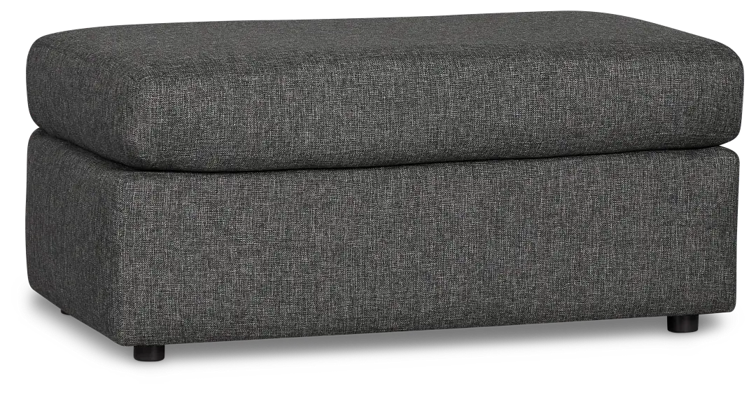 Brantley Dark Gray Fabric Ottoman Brantley Dark Gray Fabric Ottoman