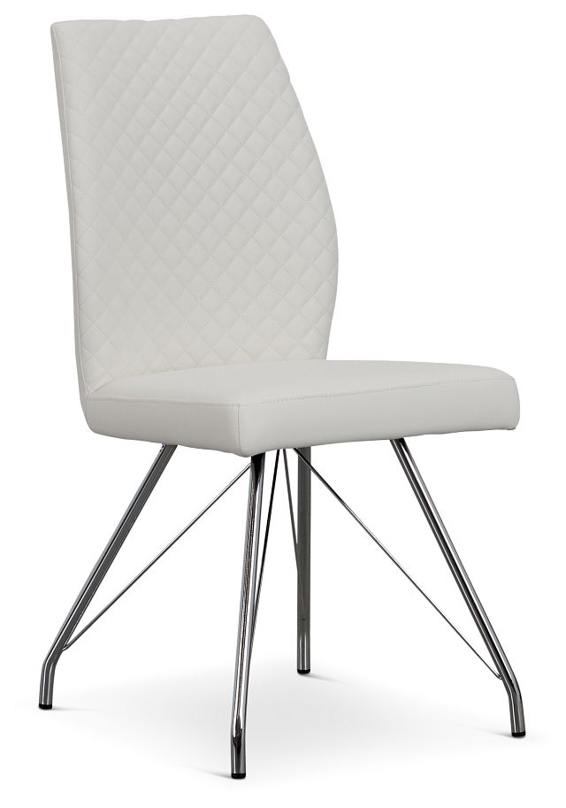 Lima White Upholstered Side Chair