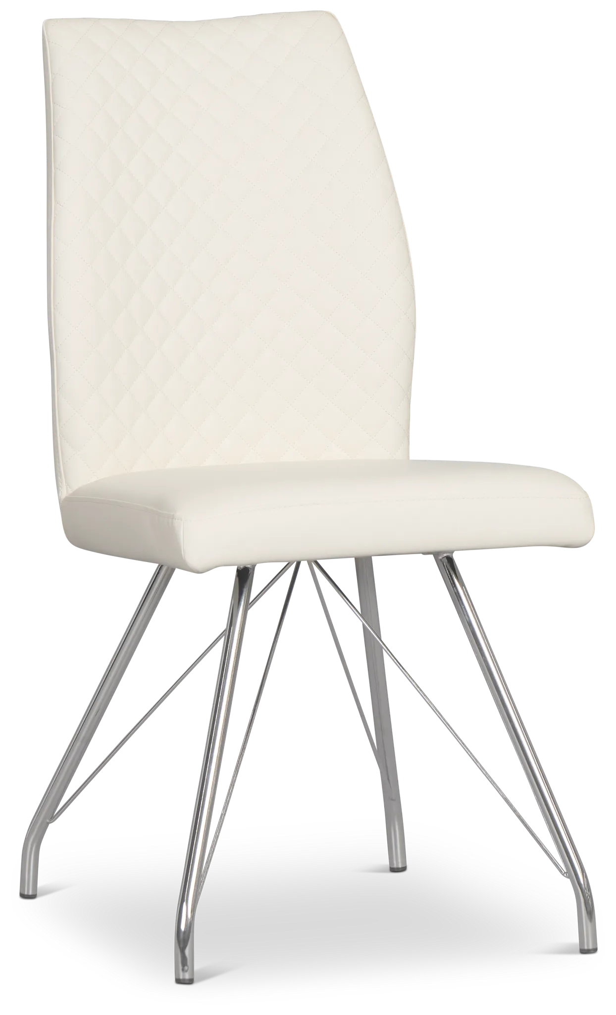 Lima White Upholstered Side Chair