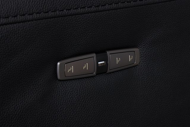 Lombardy Black Micro Medium Triple Power 2-arm Sectional