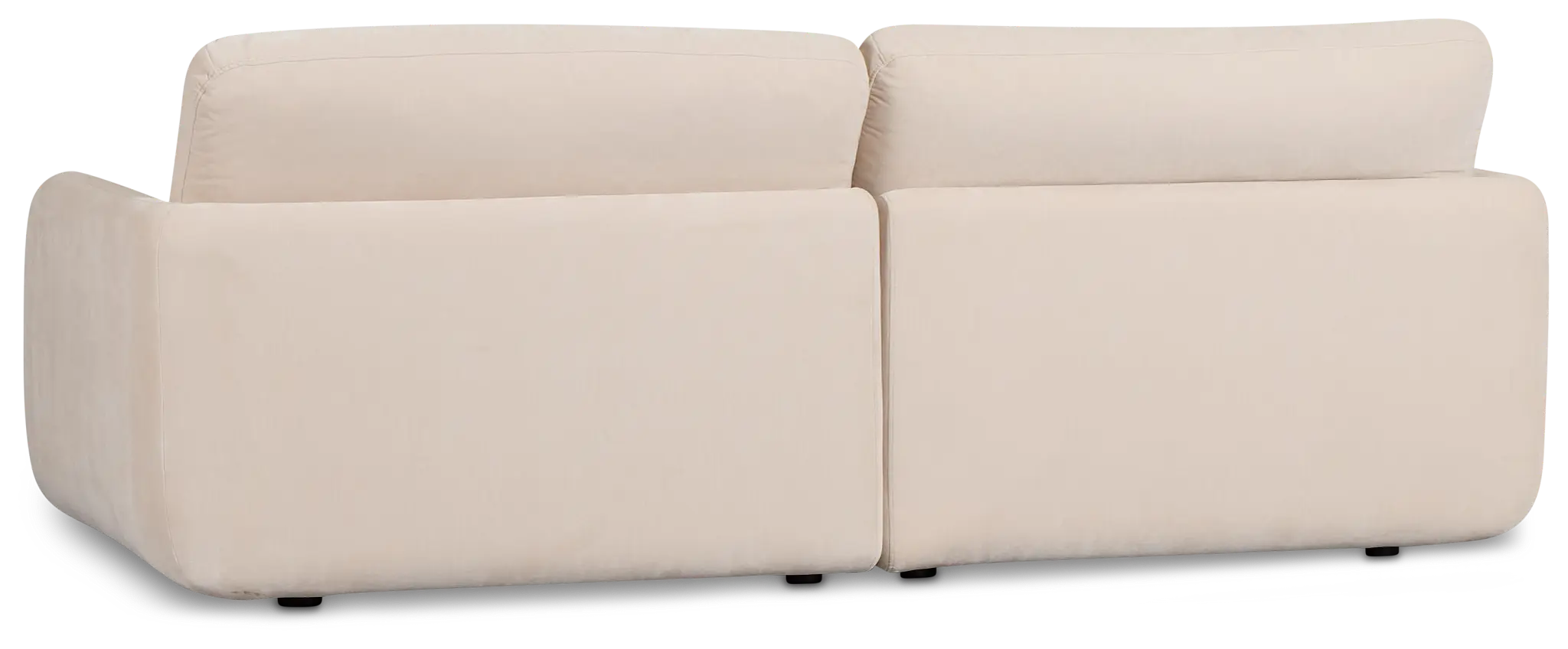 Jules Ivory Velvet 2 Piece Modular Sofa Jules Ivory Velvet 2 Piece Modular Sofa