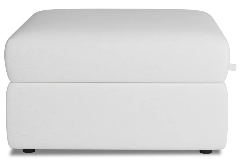 Citymod White Fabric Storage Ottoman