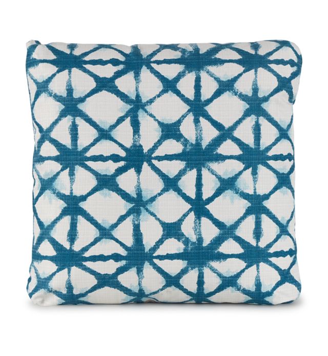 Shibori Teal 20" Indoor/outdoor Square Accent Pillow