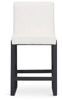 Harlem White 24" Upholstered Barstool