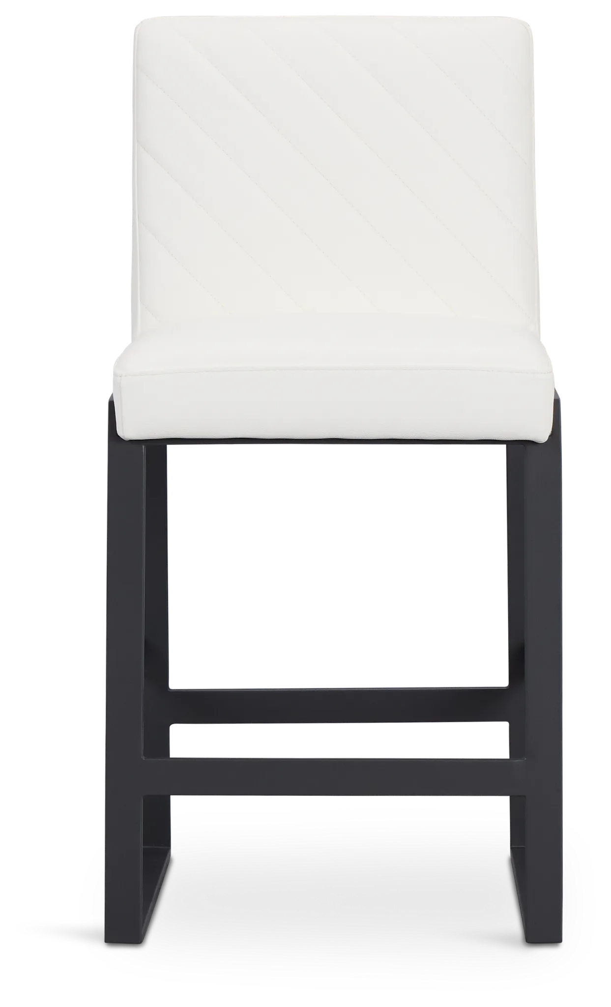 Harlem White 24" Upholstered Barstool