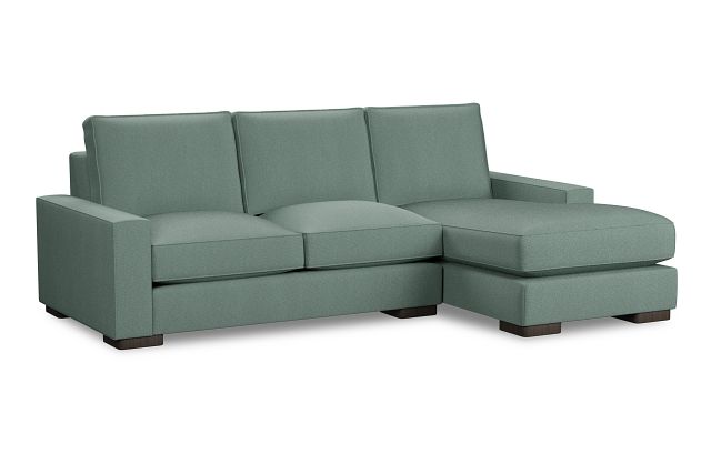 Edgewater Delray Light Green Right Chaise Sectional