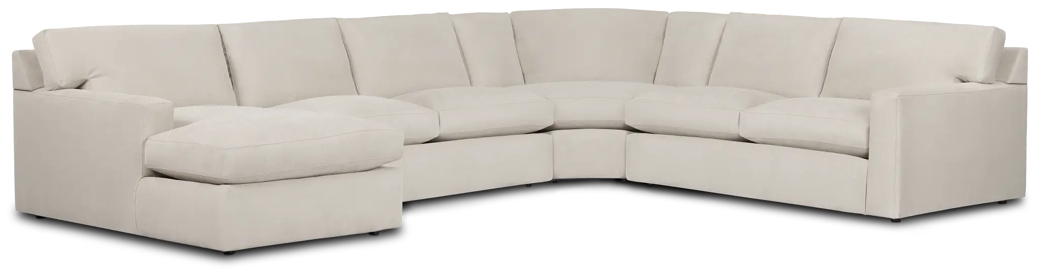 Hudson Gray Fabric Medium Left Chaise Wedge Sectional Hudson Gray Fabric Medium Left Chaise Wedge Sectional