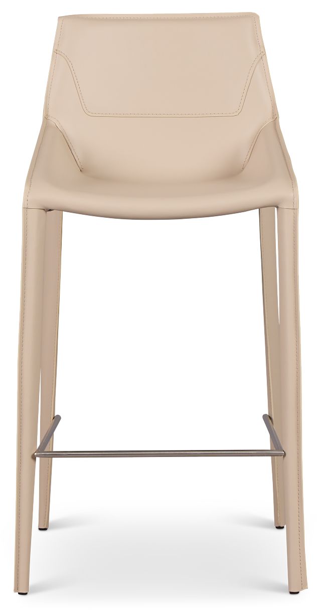 Wayne Light Beige 27" Upholstered Barstool