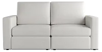 Citymod White Fabric 2-piece Modular Sofa
