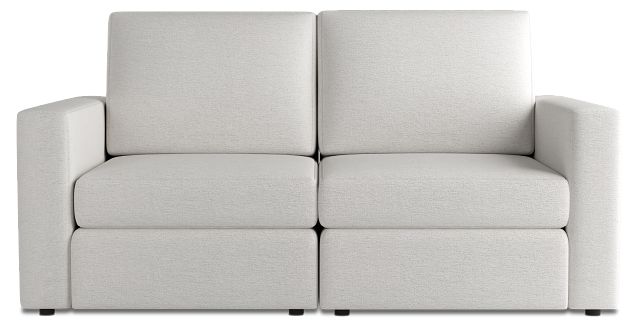 Citymod White Fabric 2-piece Modular Sofa