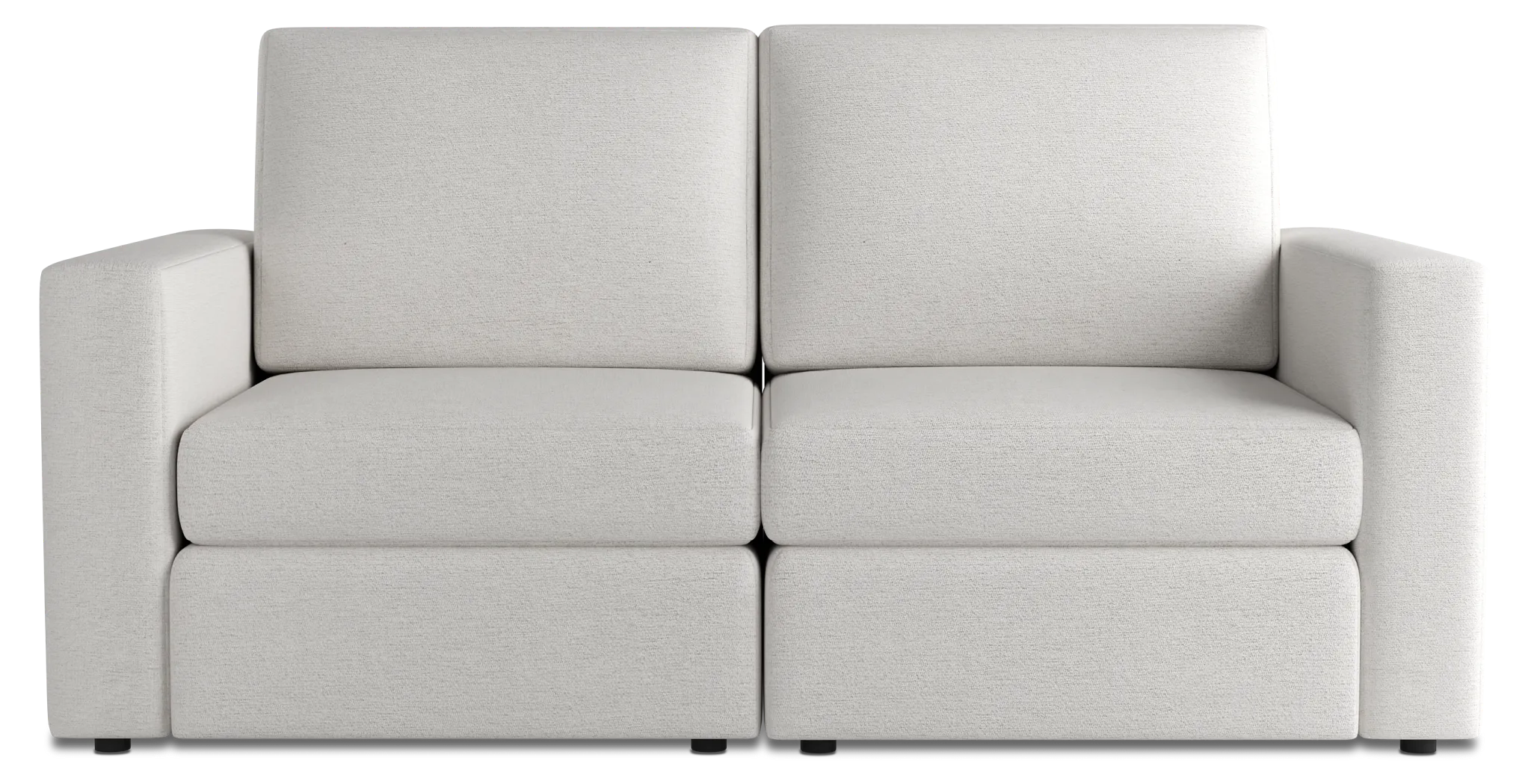 Citymod White Fabric 2-piece Modular Sofa