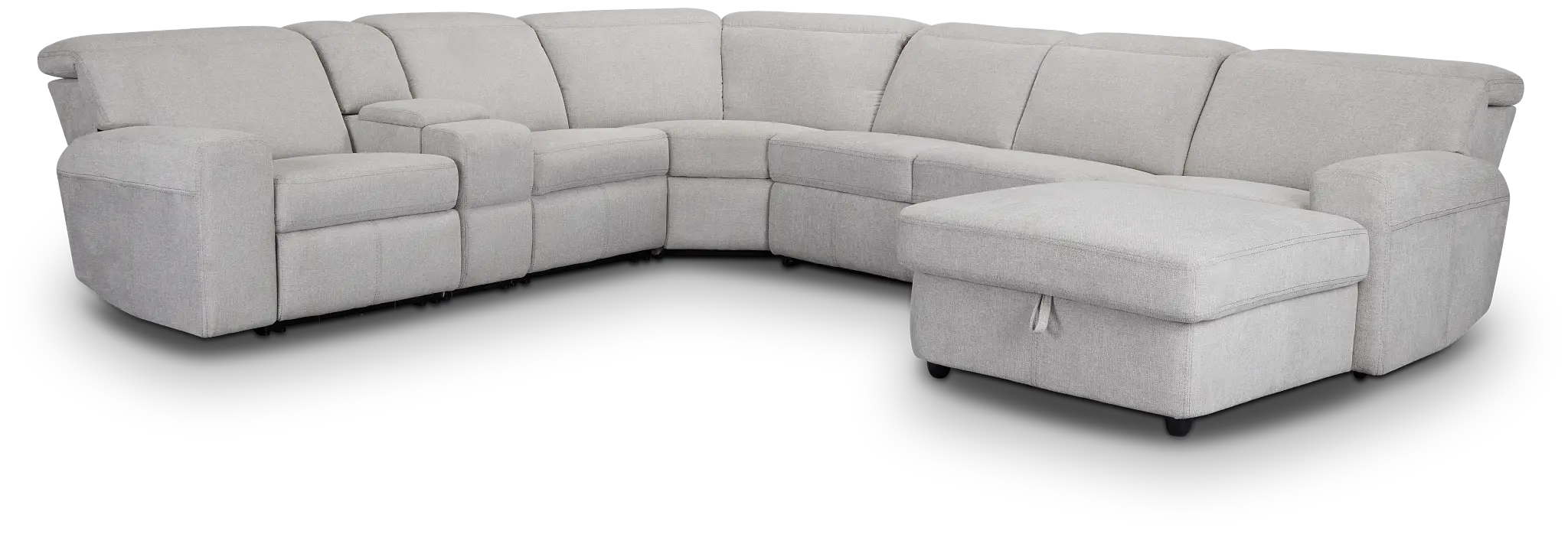 Callum Light Gray Storage Medium Right Triple Power Chaise Sleeper Sectional Callum Light Gray Storage Medium Right Triple Power Chaise Sleeper Sectional
