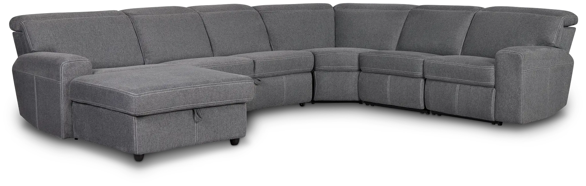 Callum Dark Gray Storage Small Left Dual Power Chaise Sleeper Sectional Callum Dark Gray Storage Small Left Dual Power Chaise Sleeper Sectional