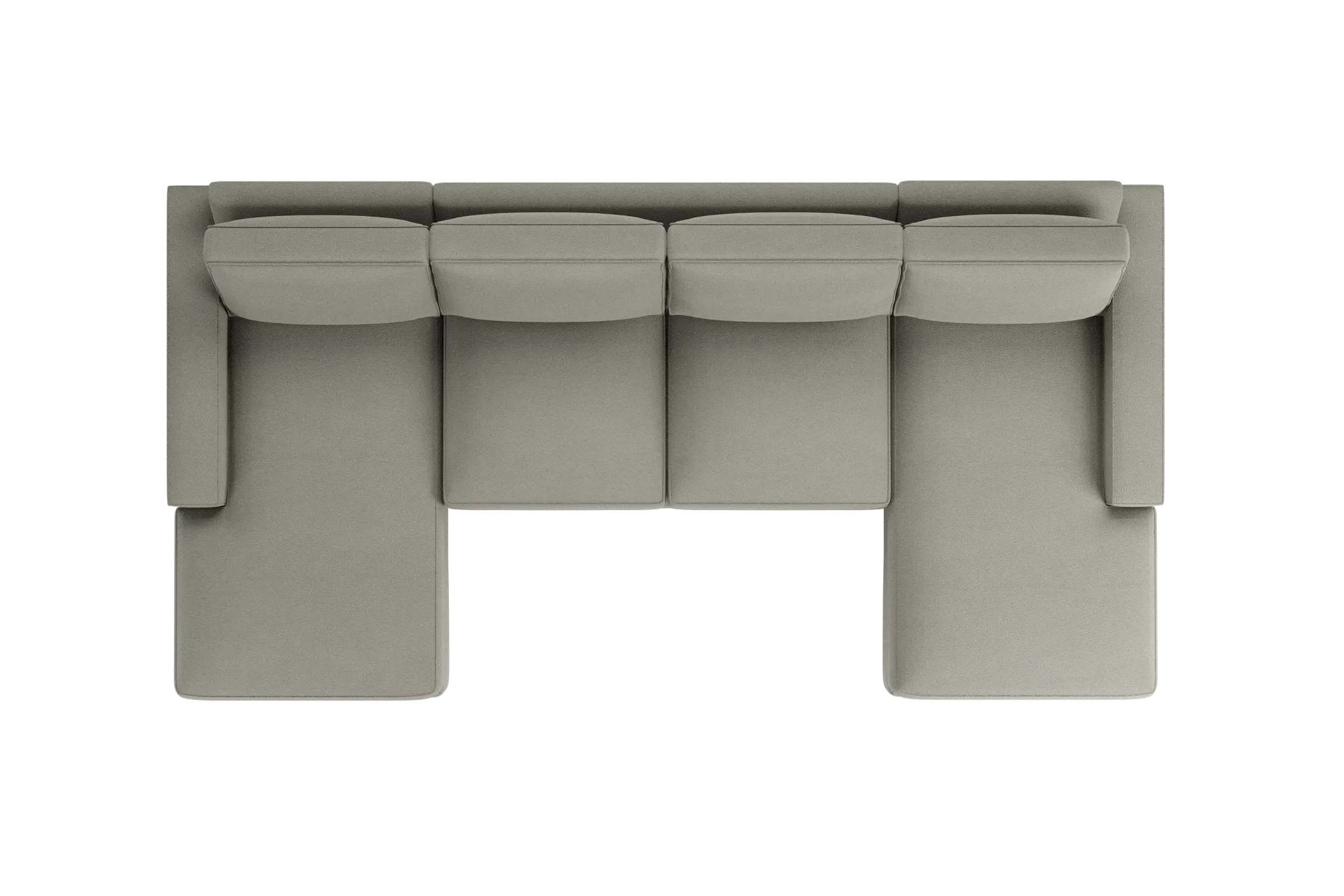 Edgewater Elite Gray Double Chaise Sectional