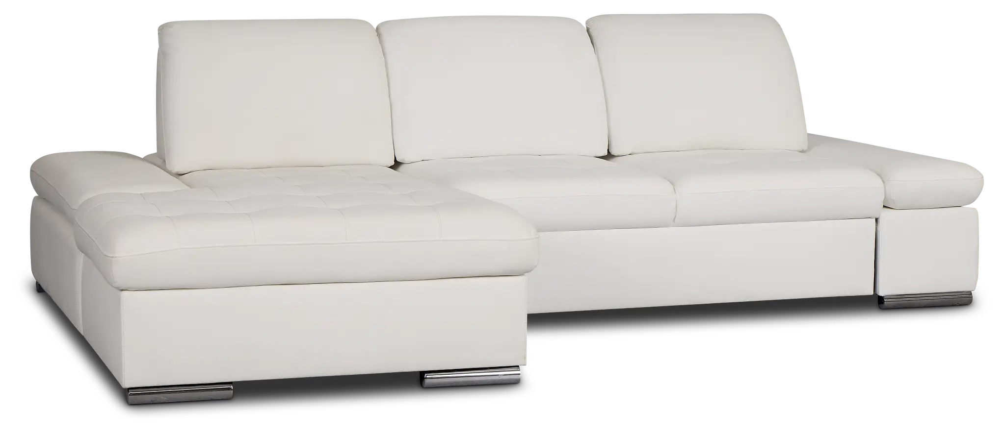 Eden White Micro Left Chaise Sleeper Sectional Eden White Micro Left Chaise Sleeper Sectional