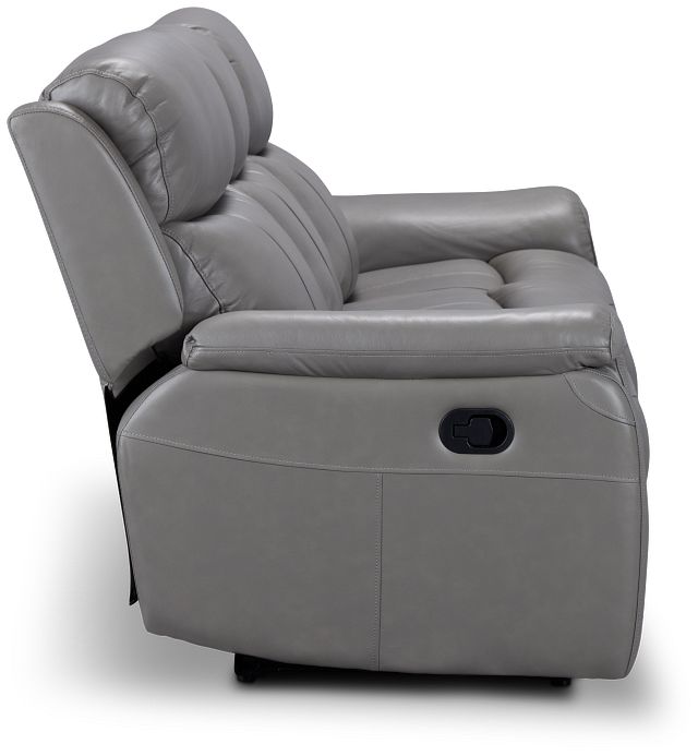 Graham Gray Lthr/vinyl Reclining Sofa