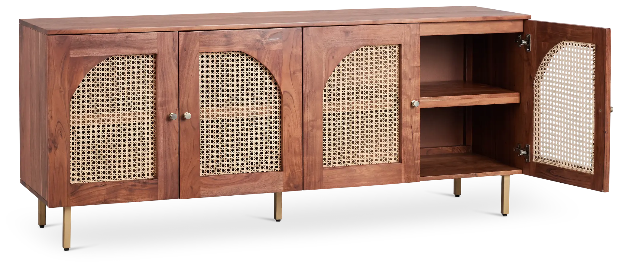 Sarta Mid Tone Four-door Cabinet Sarta Mid Tone Four-door Cabinet