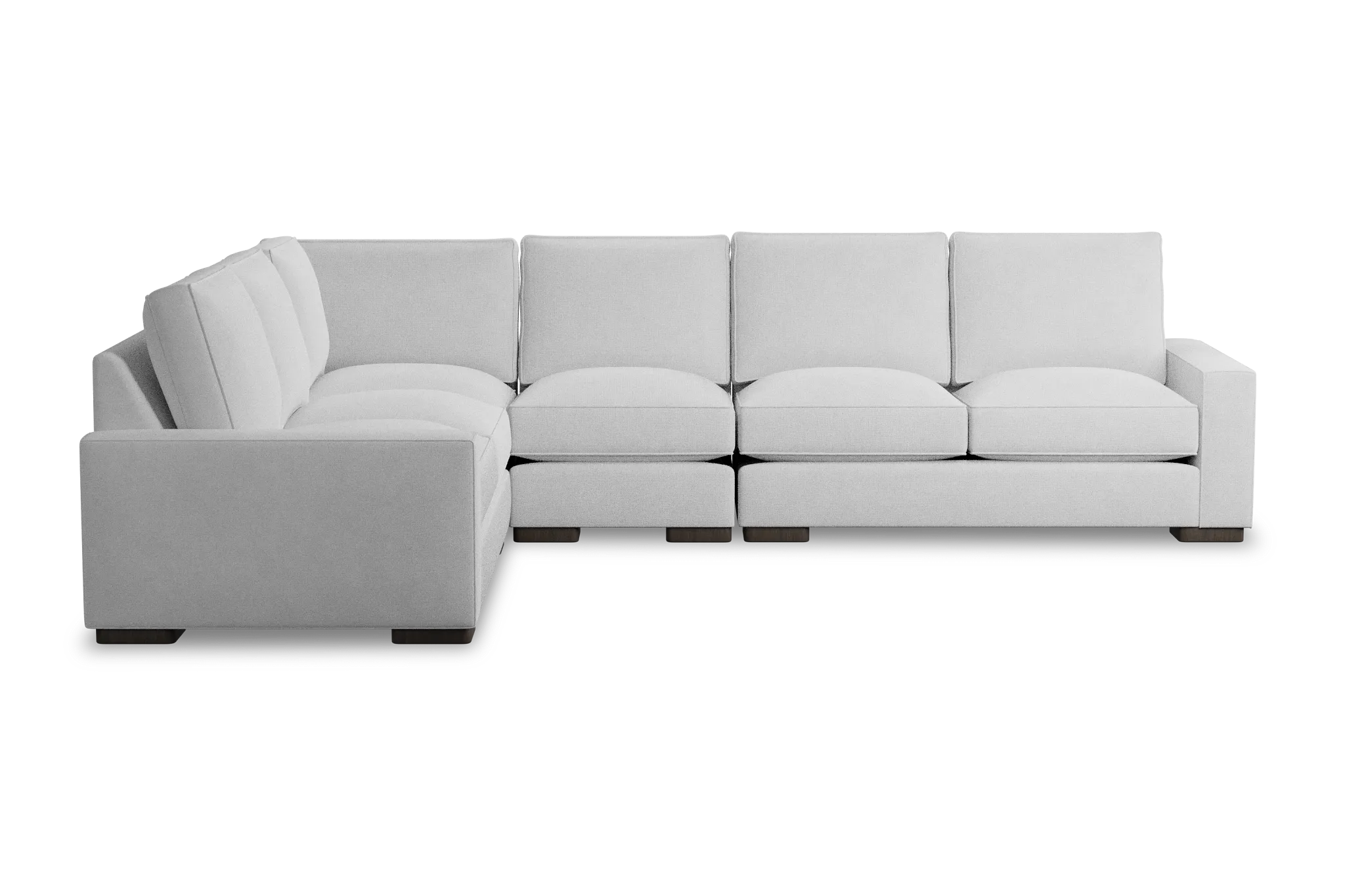 Edgewater Suave White Medium Two-arm Sectional
