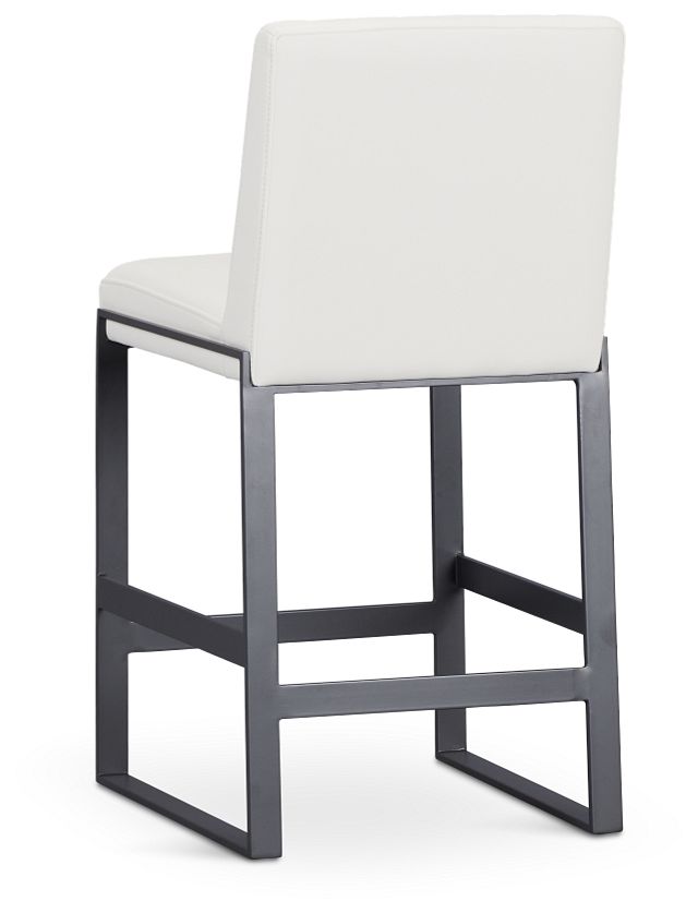 Harlem White 24" Upholstered Barstool