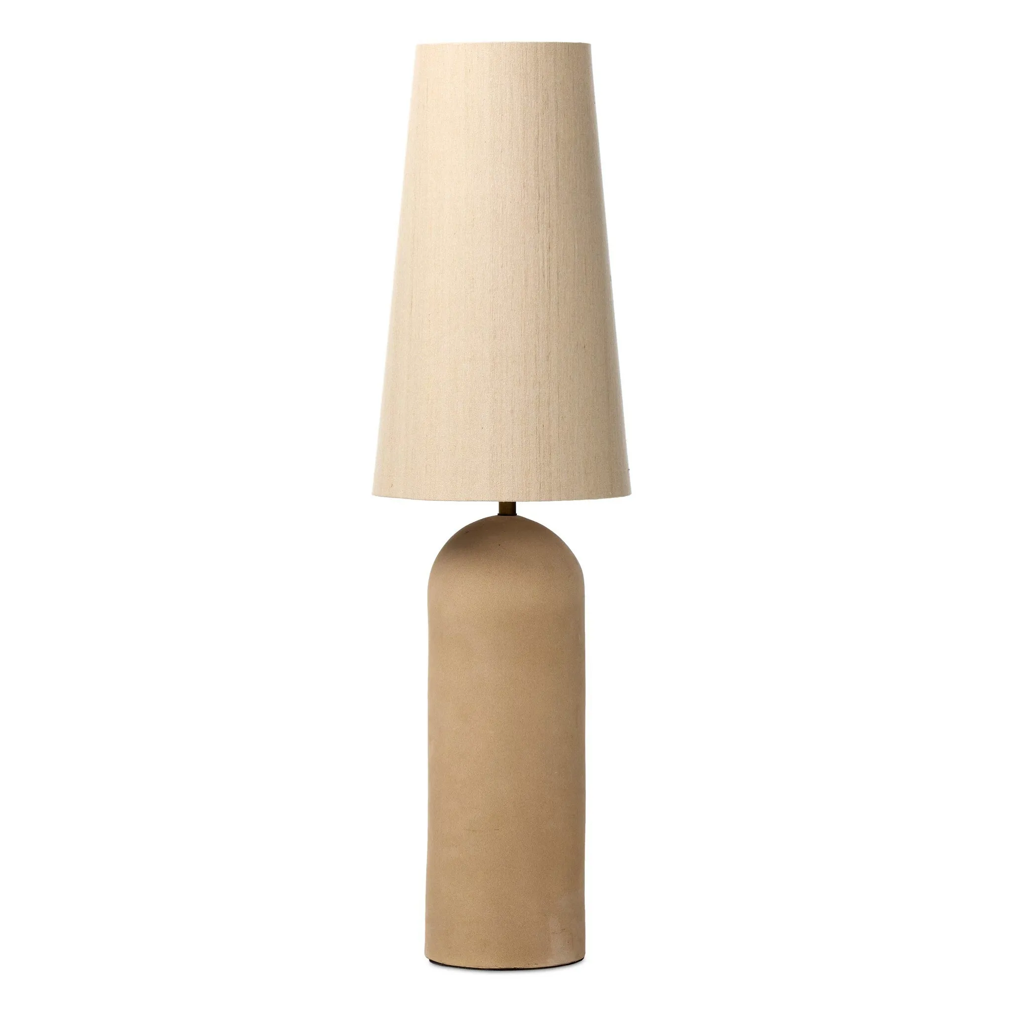 Four Hands Zura Beige Ceramic Floor Lamp