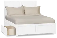 Charleston White Panel Bed With 2 Storage Drawers