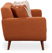 Raya Orange Fabric Loveseat