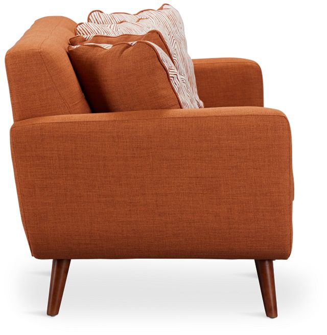 Raya Orange Fabric Loveseat