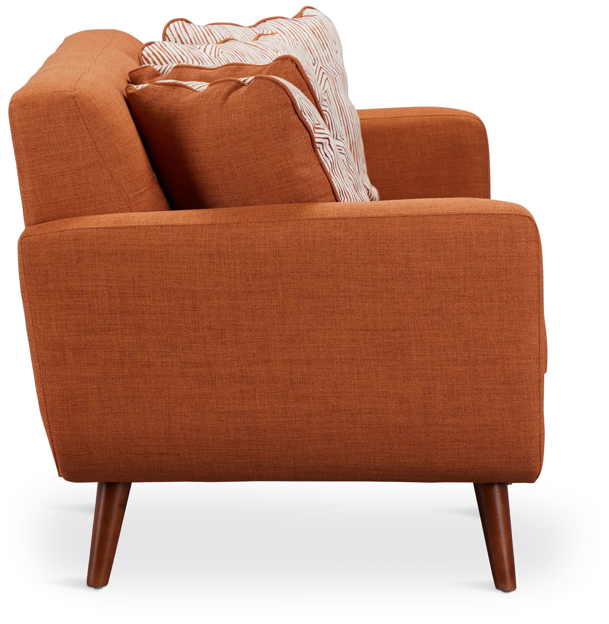 Raya Orange Fabric Loveseat