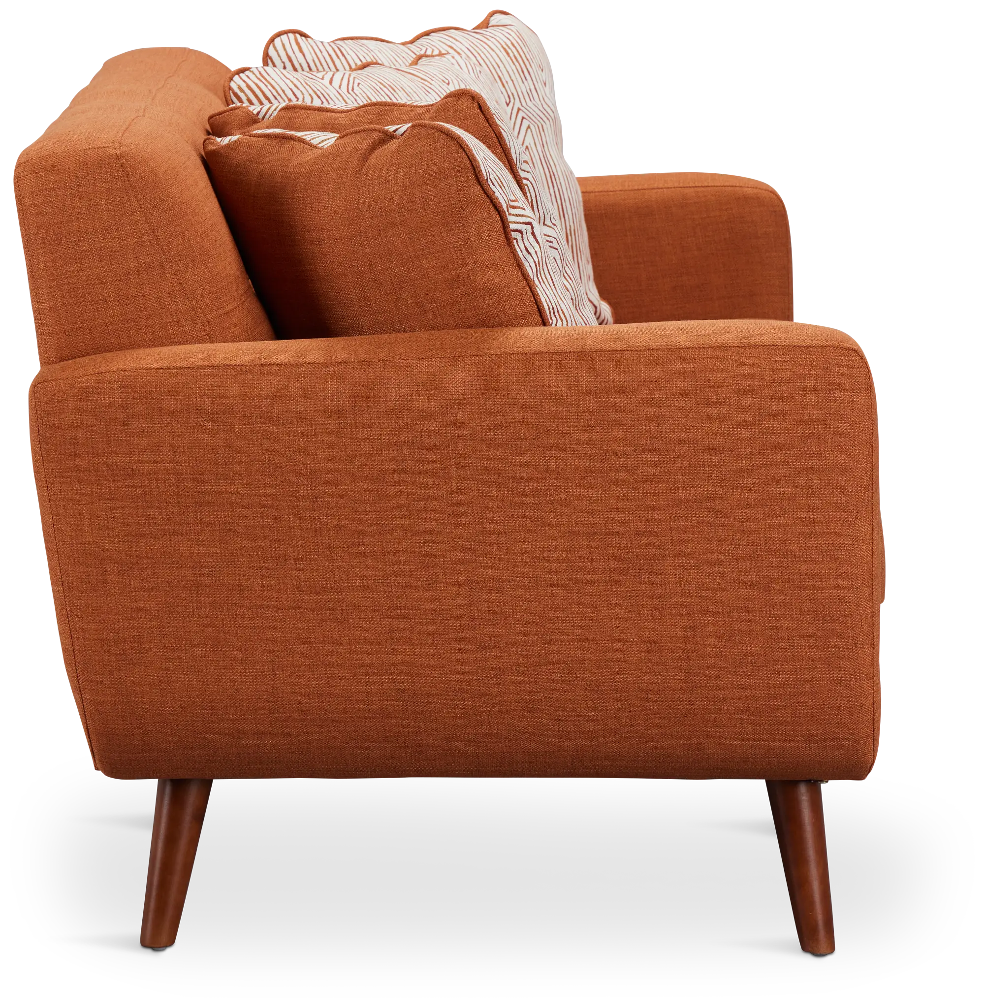 Raya Orange Fabric Loveseat Raya Orange Fabric Loveseat